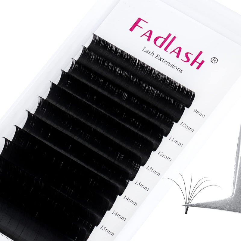 Easy Fan Volume Lashes 814mm Mixed Tray CC Curl Lash Extensions Self Fanning Eyelash Extensions Russian Blooming Lash Extension Supplies007CC 917mm Mix